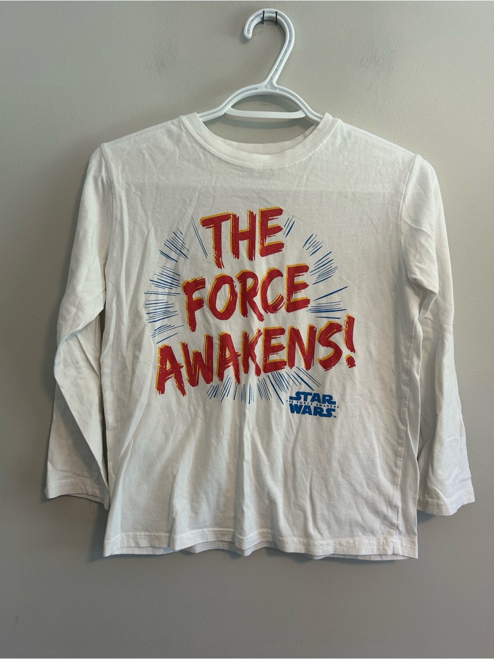 Star Wars youth 10/12 white 'The Force Awakens' Long-Sleeve graphic T-shirt